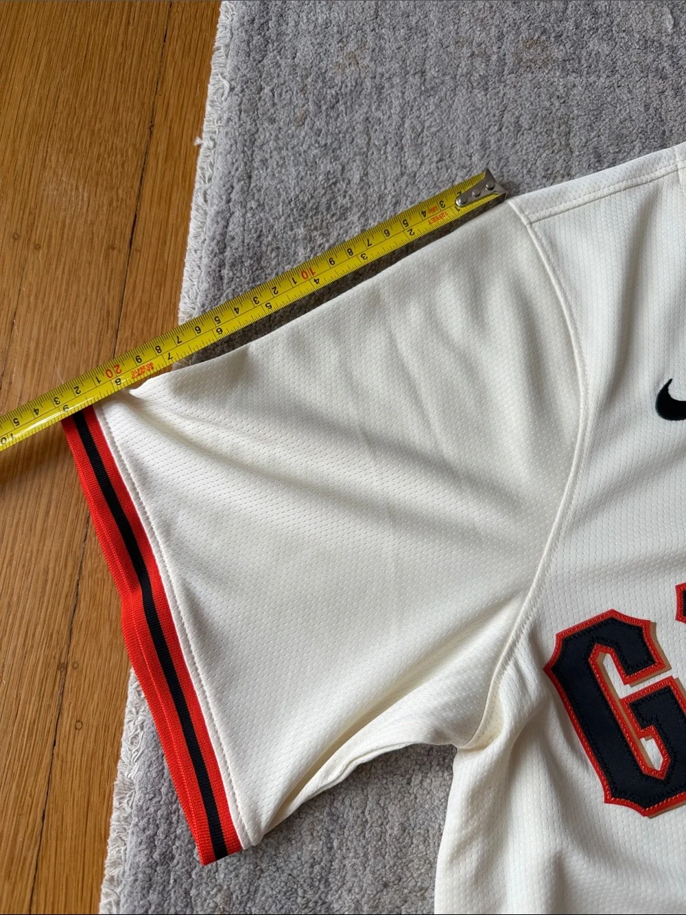 Nike Cream San Francisco Giants Jersey with Black and Orange Trim